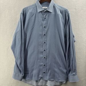Etro Milano Shirt Men 46 Geometric Long Sleeve Made in Italy Preppy Cotton Work